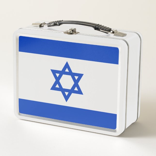 Israel flag metal lunch box (Front)