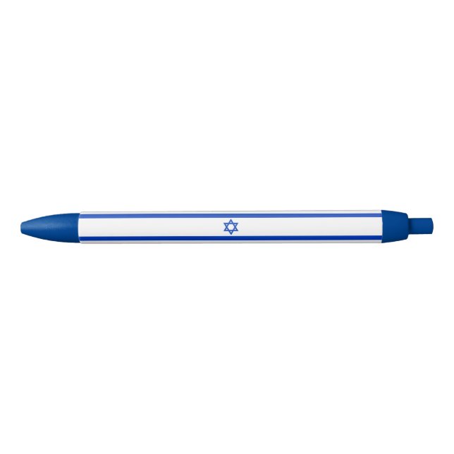 Israel flag modern patriotic black ink pen (Front)