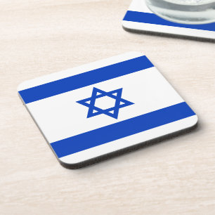 Israel flag modern patriotic coaster