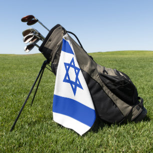 Israel flag modern patriotic golf towel