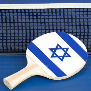 Israel flag modern patriotic ping pong paddle