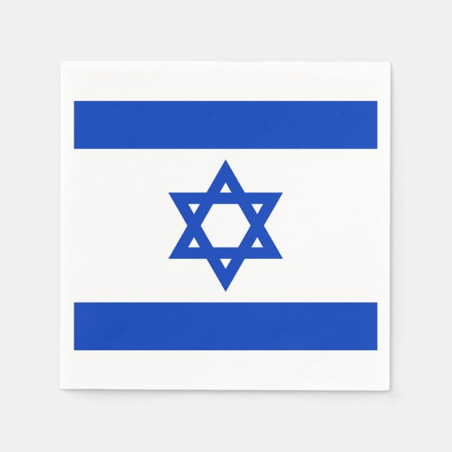Israel Flag Paper Napkins (Front)