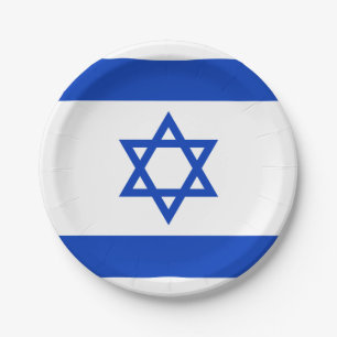 Israel Flag Paper Plate