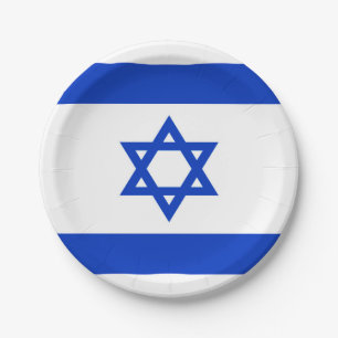 Israel Flag Paper Plate
