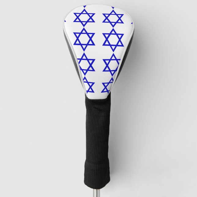 Israel flag pattern golf head cover (Front)