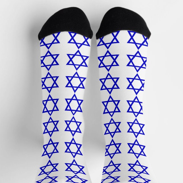 Israel flag pattern socks (Top)