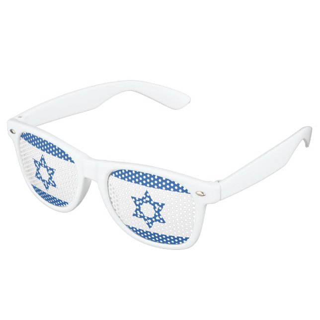 Israel Flag Retro Sunglasses (Angled)