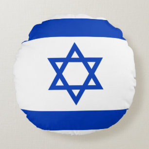 Israel Flag Round Cushion