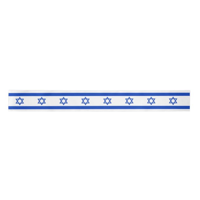 Israel Flag Satin Ribbon (Front)