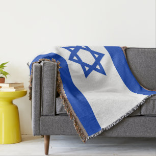 Israel flag throw blanket