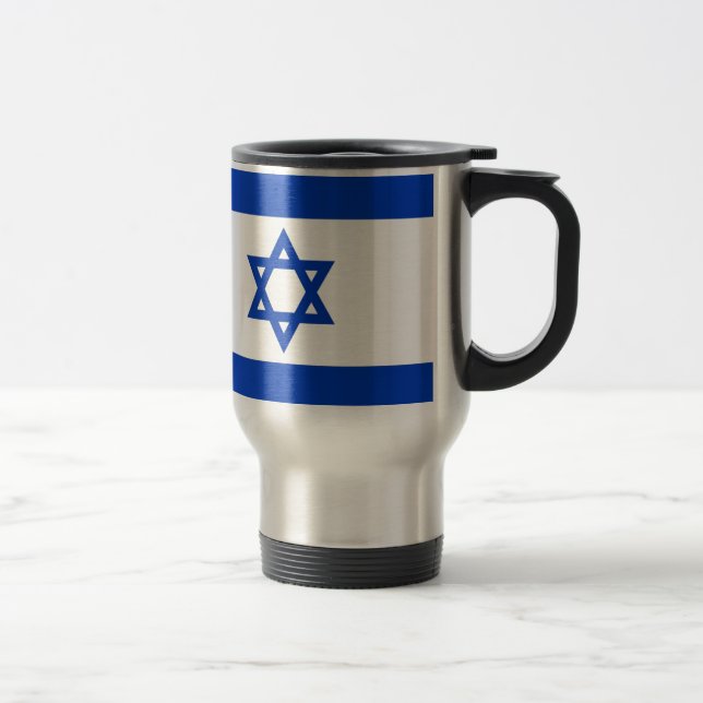 Israel Flag Travel Mug (Right)