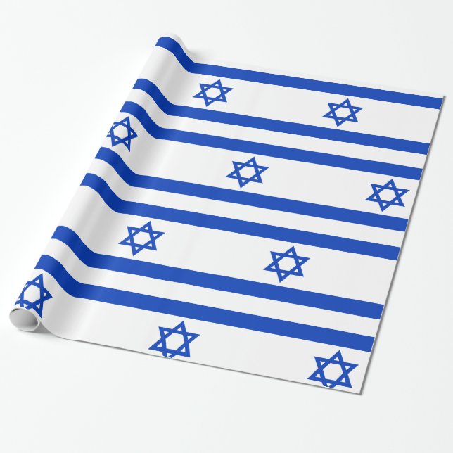 Israel flag wrapping paper (Unrolled)