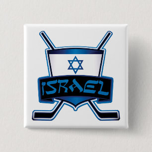 Israel Ice Hockey Flag Badge Hockey Pin