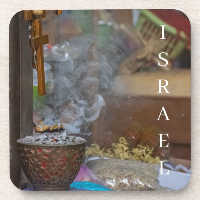 Israel incense burner view coasters (Front)