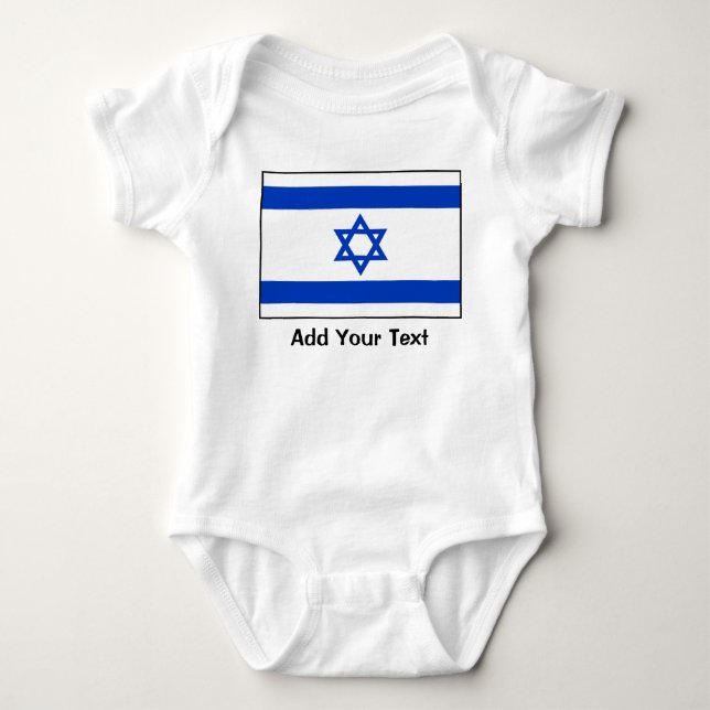 Israel – Israeli Flag Baby Bodysuit (Front)