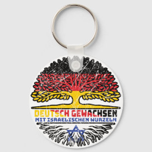 Israel Israelisch Deutsch Deutschland Baum Wurzel Key Ring