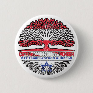 Israel Israelisch Österreichisch Österreich Baum 6 Cm Round Badge