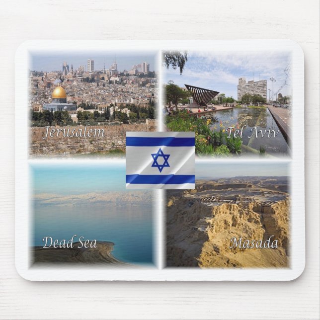 Israel Jerusalem Tel Aviv Mouse Pad (Front)