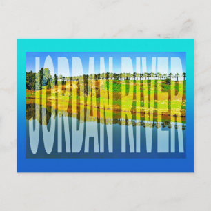 israel jordan river postcard