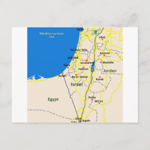 Israel map.JPG Postcard