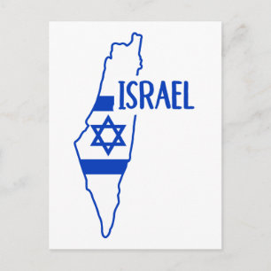 Israel map postcard