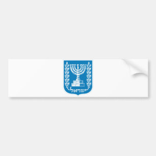 Israel Official Coat Of Arms Heraldry Symbol Bumper Sticker