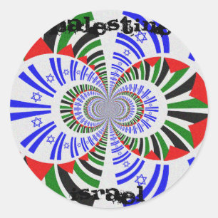 Israel & Palestine Classic Round Sticker