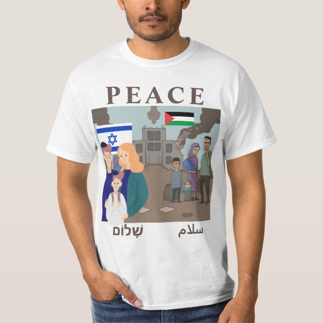 Israel - Palestine War PEACE FAMILY T-Shirt (Front)