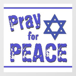 Israel Pray for Peace Grunge Font