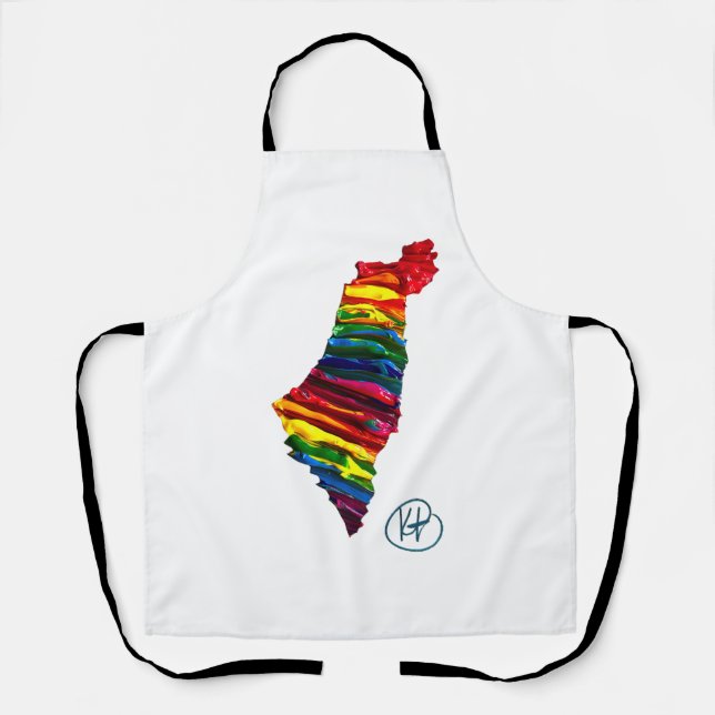 Israel Pride Studio Art Apron (Front)