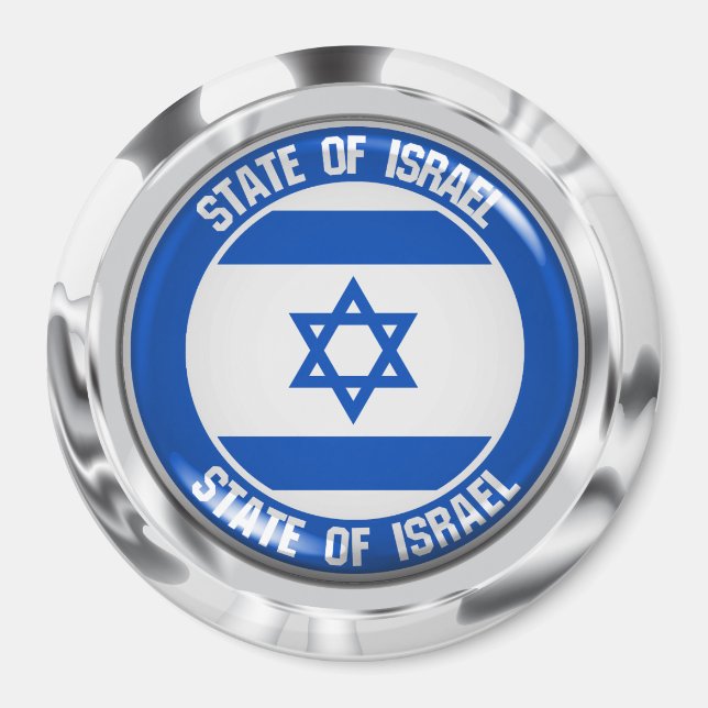 Israel Round Emblem Magnet (Front)