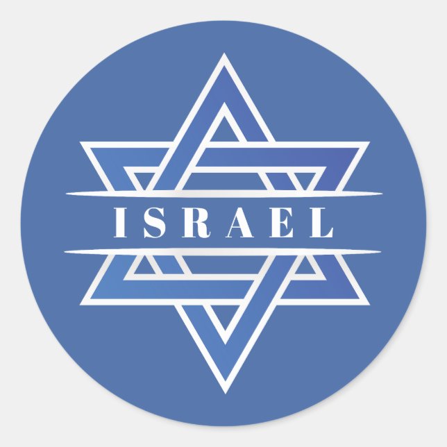 Israel Star Of David Flag Classic Round Sticker (Front)