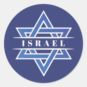 Israel Star Of David Flag Classic Round Sticker