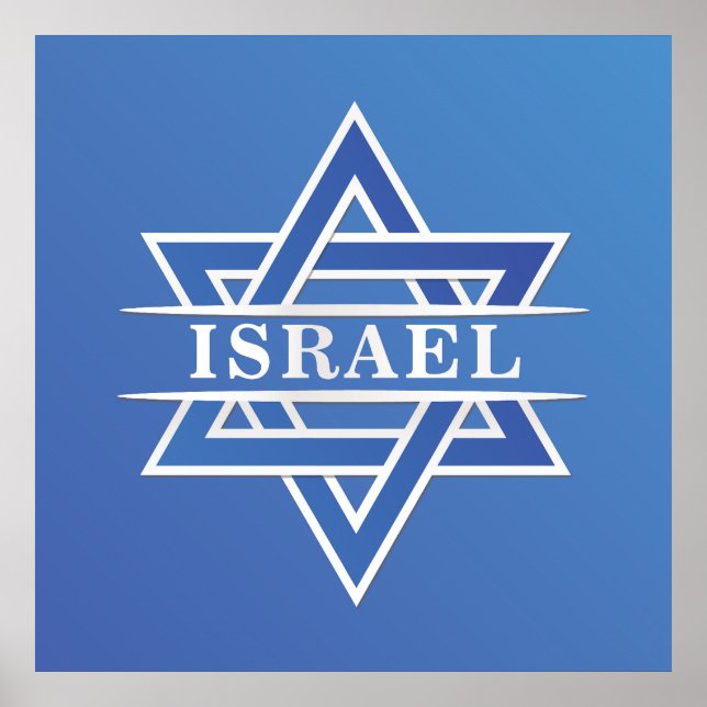 Israel Star Of David Flag Poster (Front)