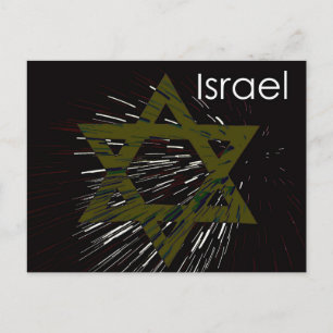 Israel star of David Postcard
