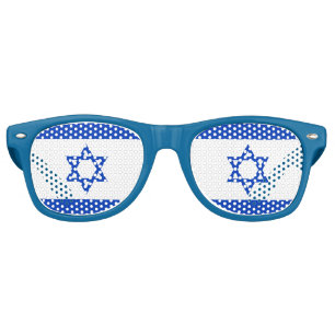 Israel Sunglasses, Party Shades, Israeli flag Retro Sunglasses