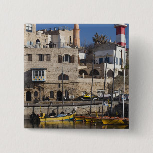 Israel, Tel Aviv, Jaffa, Jaffa Old Port 15 Cm Square Badge
