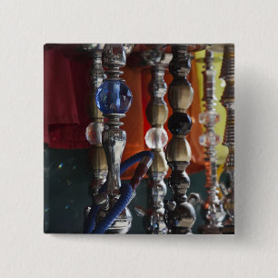 Israel, Tel Aviv, Jaffa, sheesha water pipes 15 Cm Square Badge