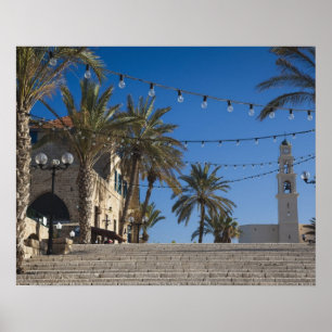 Israel, Tel Aviv, Jaffa, stairs, Old Jaffa Poster
