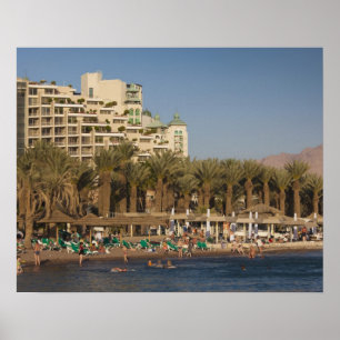 Israel, The Negev, Eilat, Red Sea beachfront 2 Poster