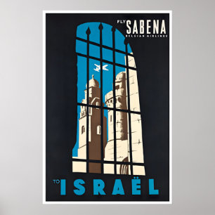 Israel Travel Poster Art Sabena Print