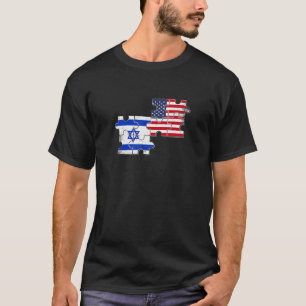 Israel USA Israeli American Flag T-Shirt