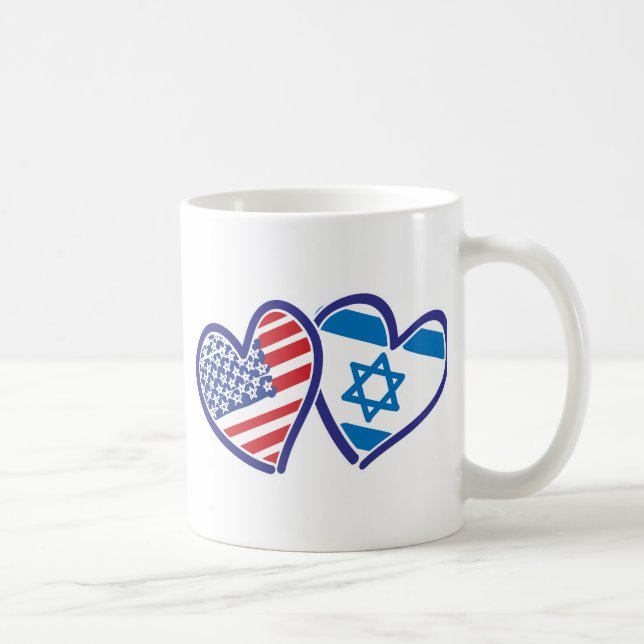 Israel USA Love Coffee Mug (Right)