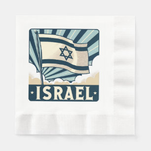 Israel  Vintage Travel Poster Napkin