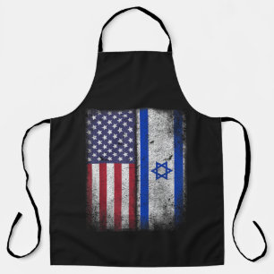 Israeli American Flag Israel Usa Roots America Apron