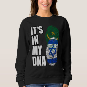 Israeli And Mauritanian Mix DNA Heritage Flag Sweatshirt
