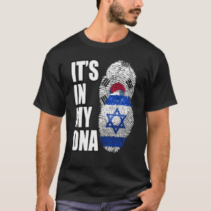 Israeli And South Korean Mix DNA Heritage Flag T-Shirt