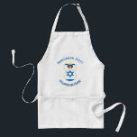 Israeli Angel Hanukkah Flag Personalised Standard Apron<br><div class="desc">Personalised apron features an angel wearing the flag of Israel for Hanukkah. Blue text for name,  year,  and holiday. Lovely Hanukkah gift or housewarming present.</div>