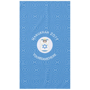 Israeli Angel Hanukkah Flag Personalised Tableclo Tablecloth