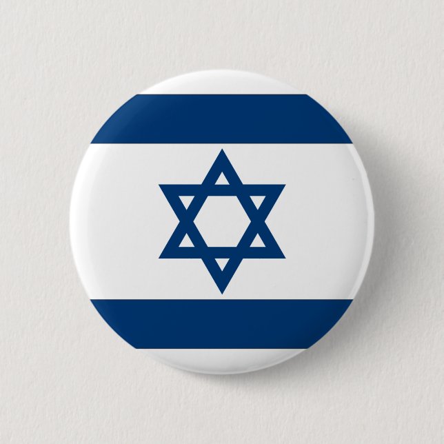 Israeli Flag 6 Cm Round Badge (Front)
